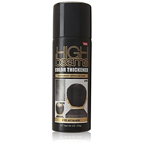 High Beams Color Thickener Temporary SprayOn Hair #10 Jet Black