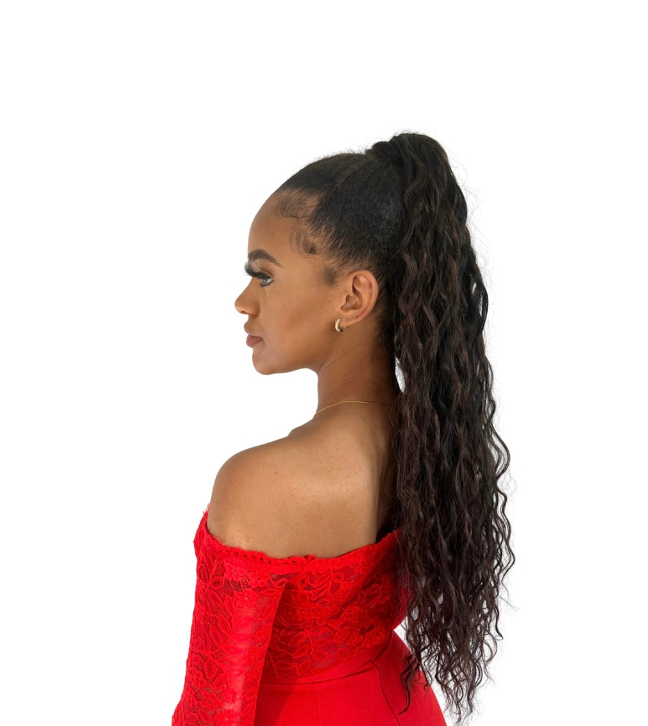 Hair Couture 28” Rory Synthetic Hair Velcro Wrap Around Ponytail