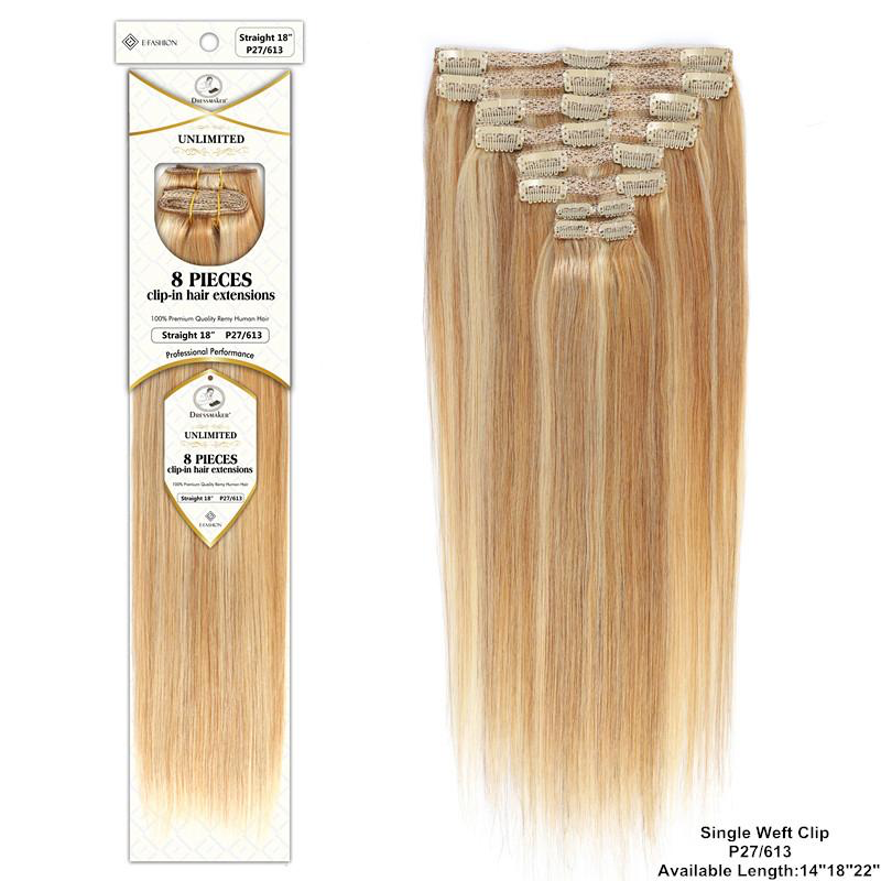 DM 8 Pieces Remy Clip-in Human Hair Extension