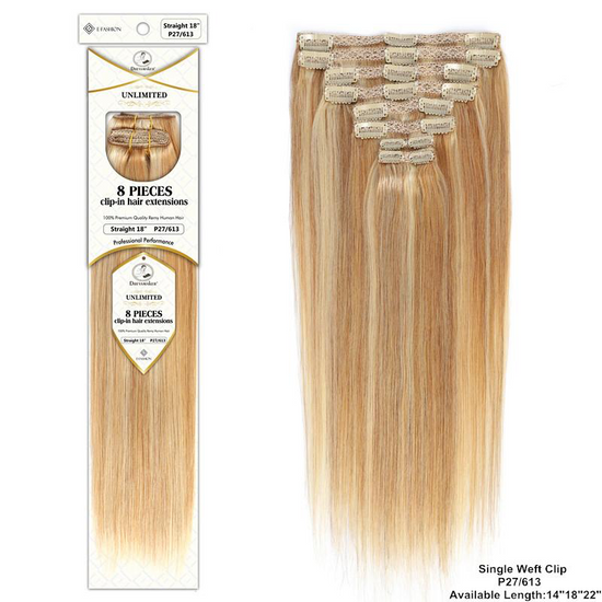 DM 8 Pieces Remy Clip-in Human Hair Extension