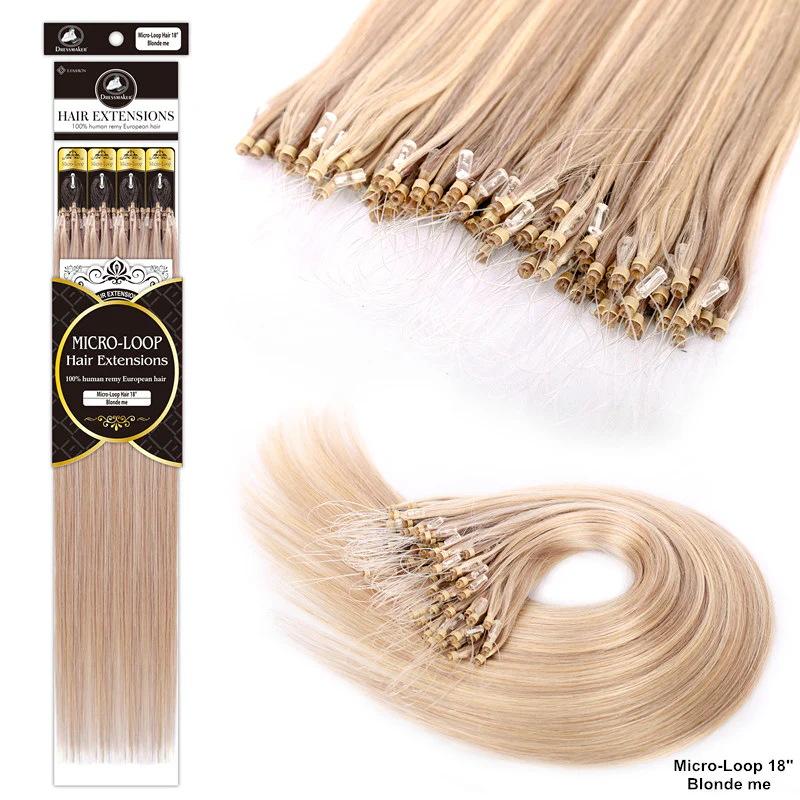 DM 18” Micro-Loop Hair Extension 100% Human Remy European Hair Extension