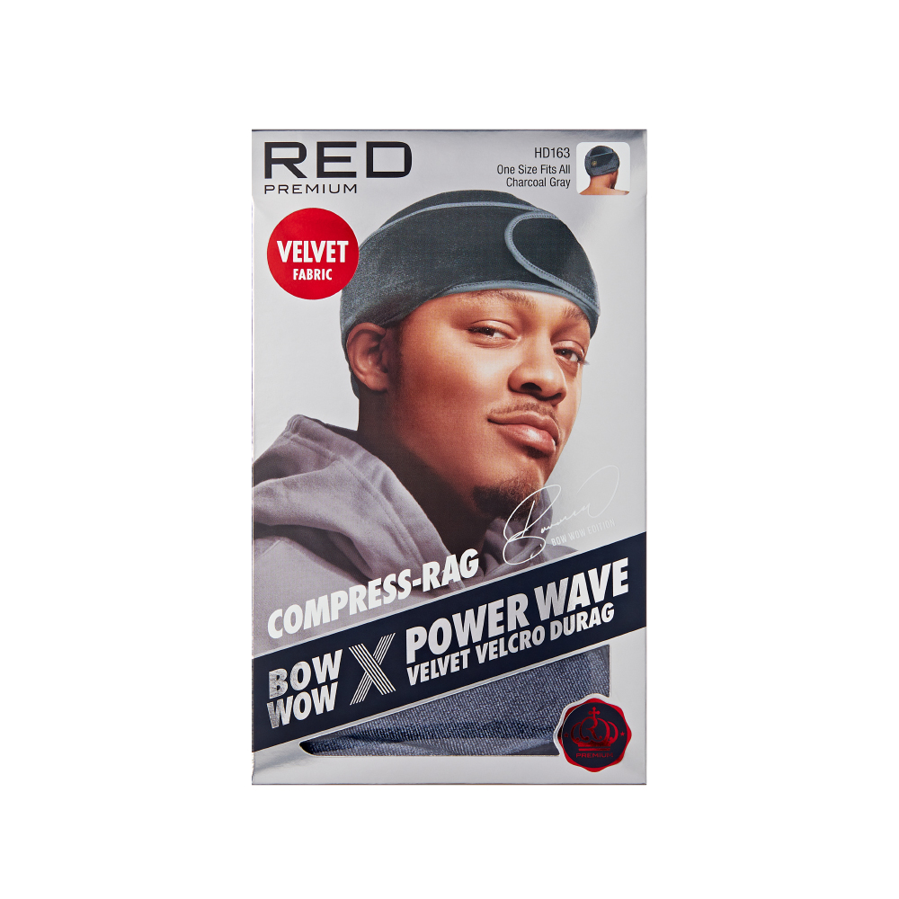 Red By Kiss BOW WOW X Power Wave Velvet Hook & Loop Fastener Compression Rag