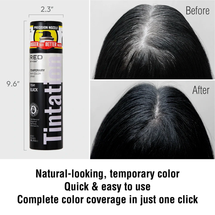 Red By Kiss Tintation Temporary Hair Color Root Touch Up Color Spray