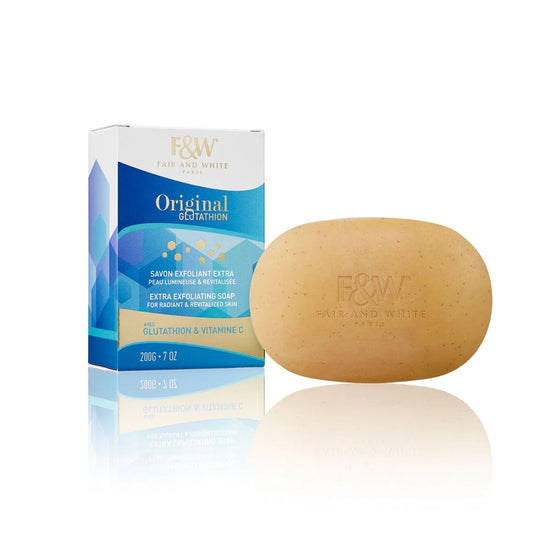 Fair and White Original Glutathion Extra Exfoliating Soap ALI'S HAIR CENTRAL Fair and White Original Glutathion Extra Exfoliating Soap ALI'S HAIR CENTRAL