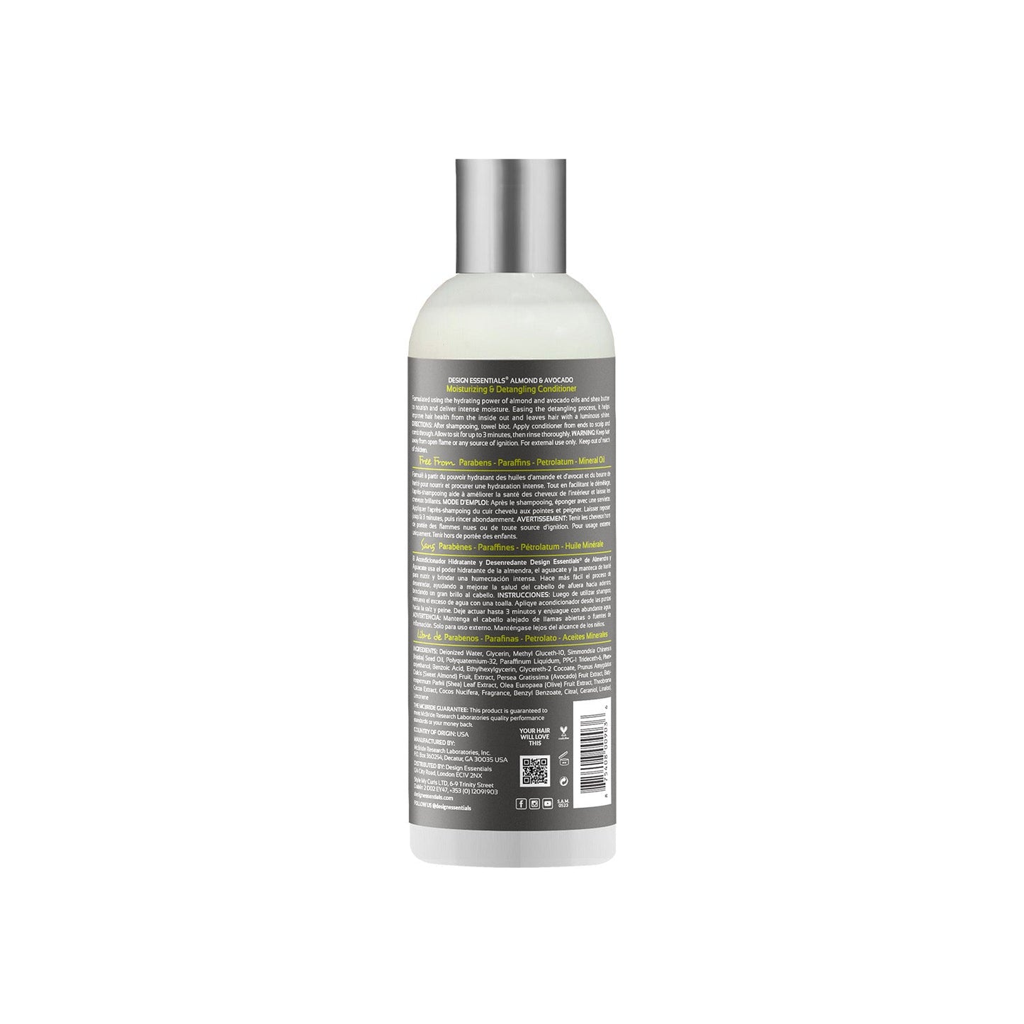 Design Essentials Almond & Avocado Moisturizing & Detangling Conditioner, 12 oz