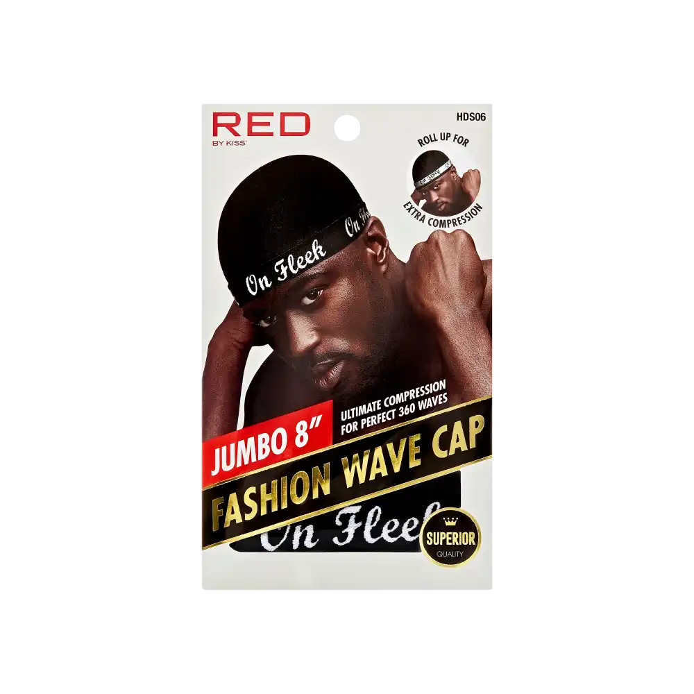 Red by Kiss Fashion Wave Cap Compression For Perfect 360 Waves Jumbo 8”