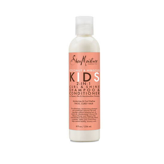 Shea Moisture Coconut & Hibiscus Kids 2-In-1 Curl & Shine Shampoo & Conditioner 8 FL OZ