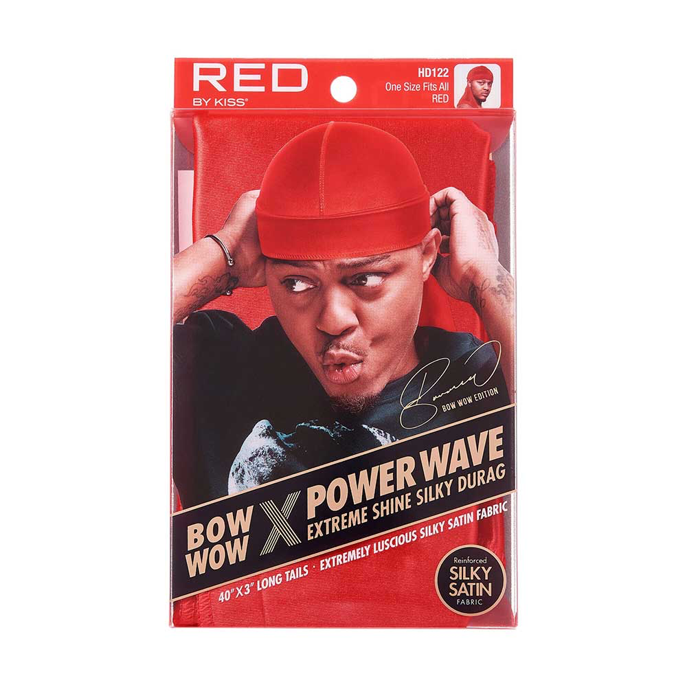 Red By Kiss Bow WoW X Power Wave Silky Durag