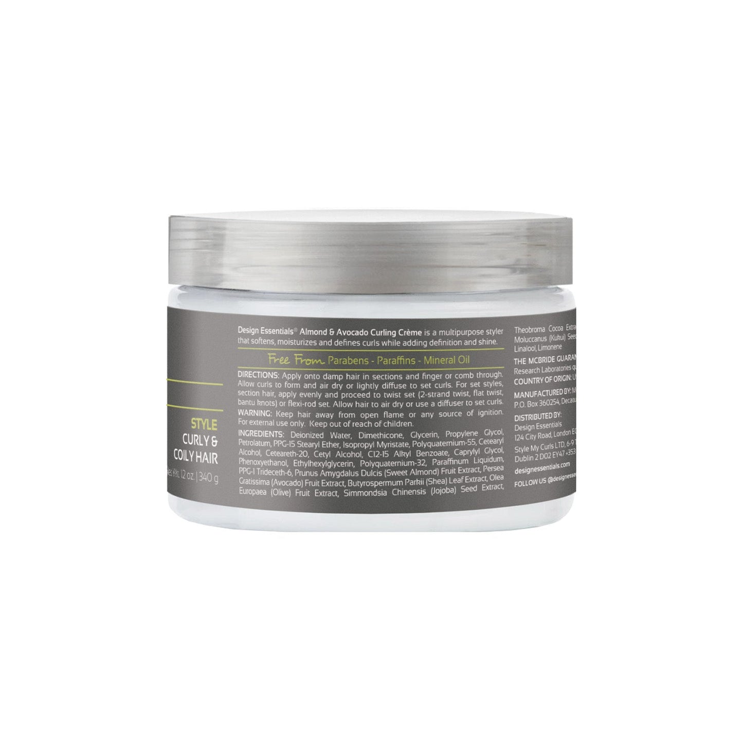 Design Essentials Almond & Avocado Curling Crème, 12 oz