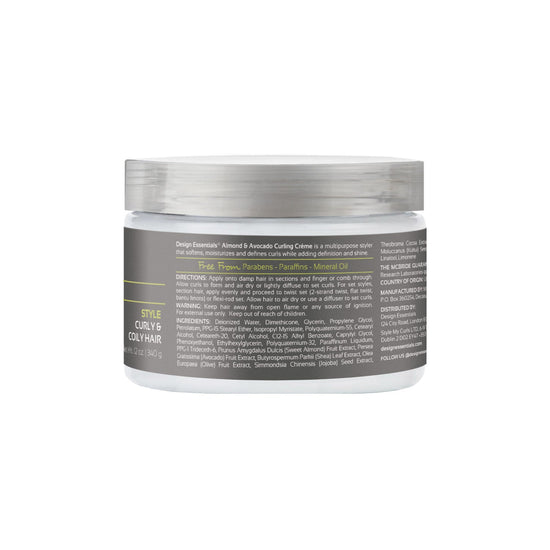 Design Essentials Almond & Avocado Curling Crème, 12 oz