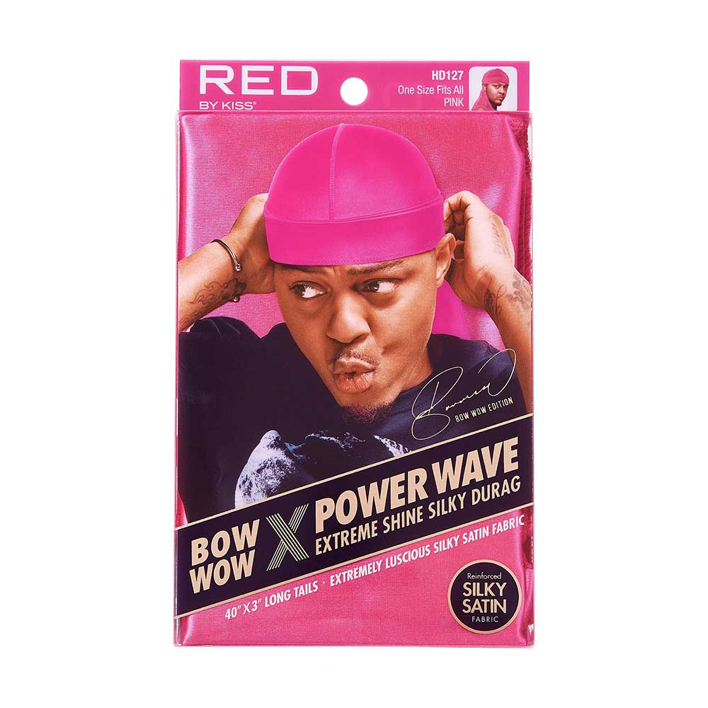 Red By Kiss Bow WoW X Power Wave Silky Durag