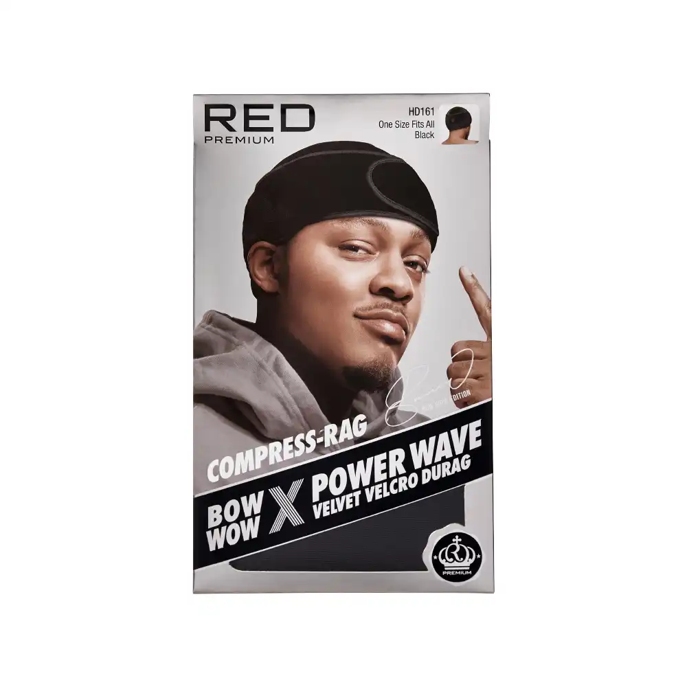 Red By Kiss BOW WOW X Power Wave Velvet Hook & Loop Fastener Compression Rag