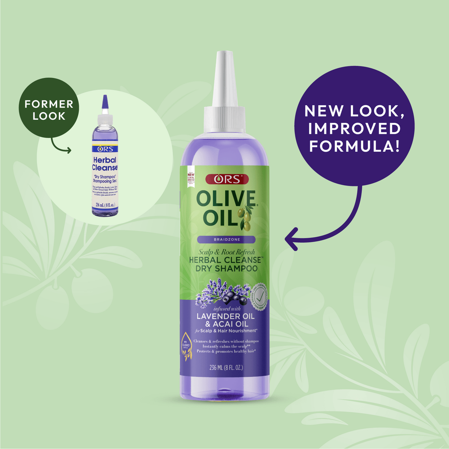 ORS Olive Oil Braidzone Herbal Cleanse Dry Shampoo for Scalp & Hair Nourishment (8.0 oz)