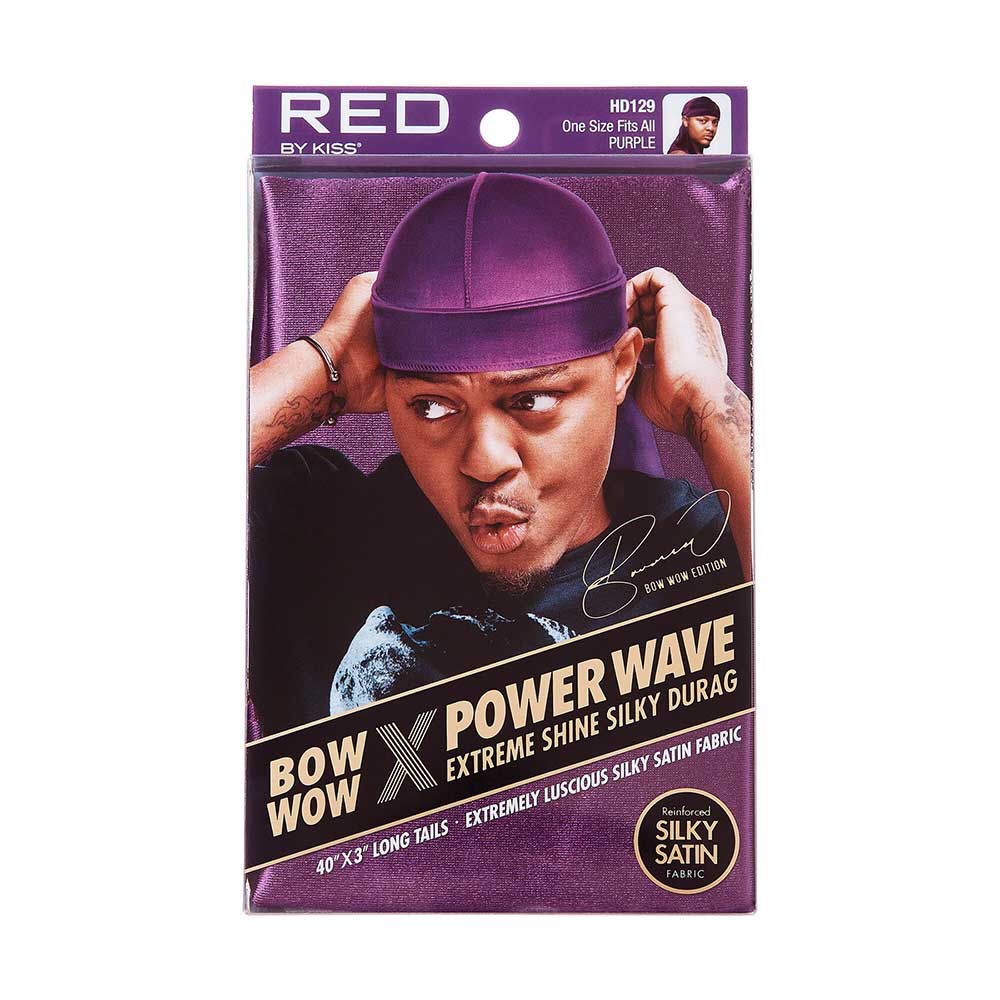 Red By Kiss Bow WoW X Power Wave Silky Durag