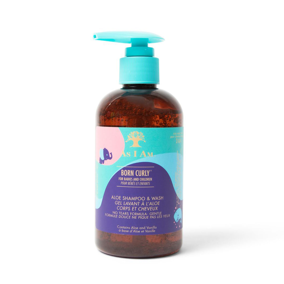 As I Am Born Curly Aloe Shampoo & Wash, 240ml