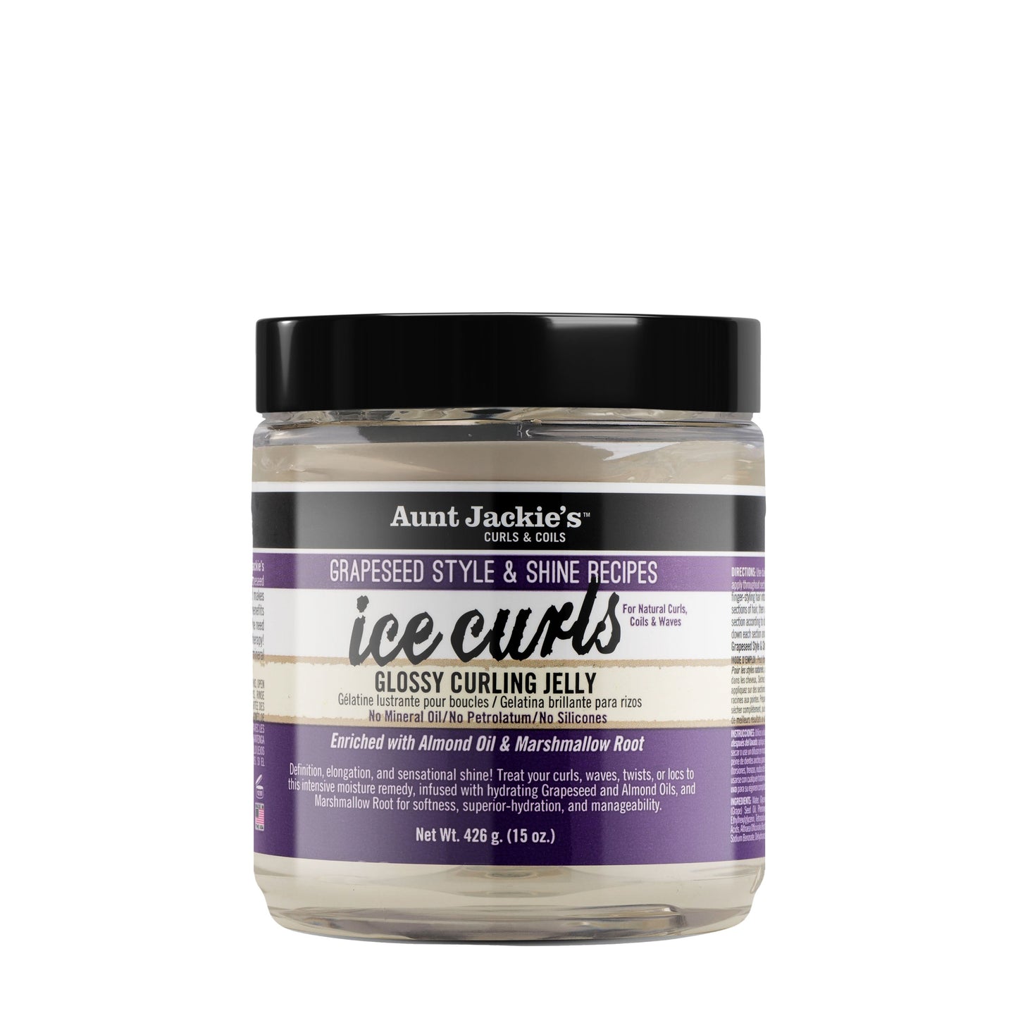 Aunt Jackie's Curls & Coils Ice Curls Glossy Curling Jelly, 15 oz