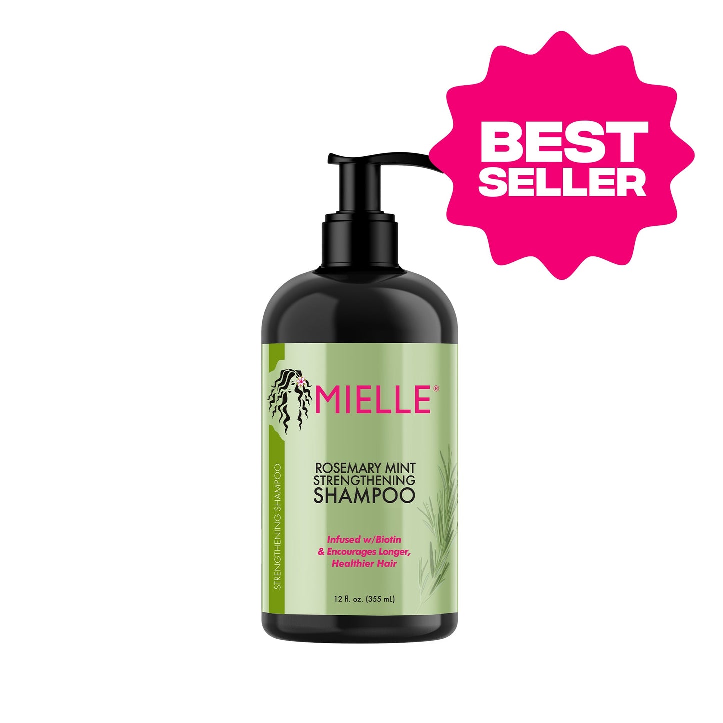 Mielle Rosemary Mint Strengthening Shampoo, 12oz