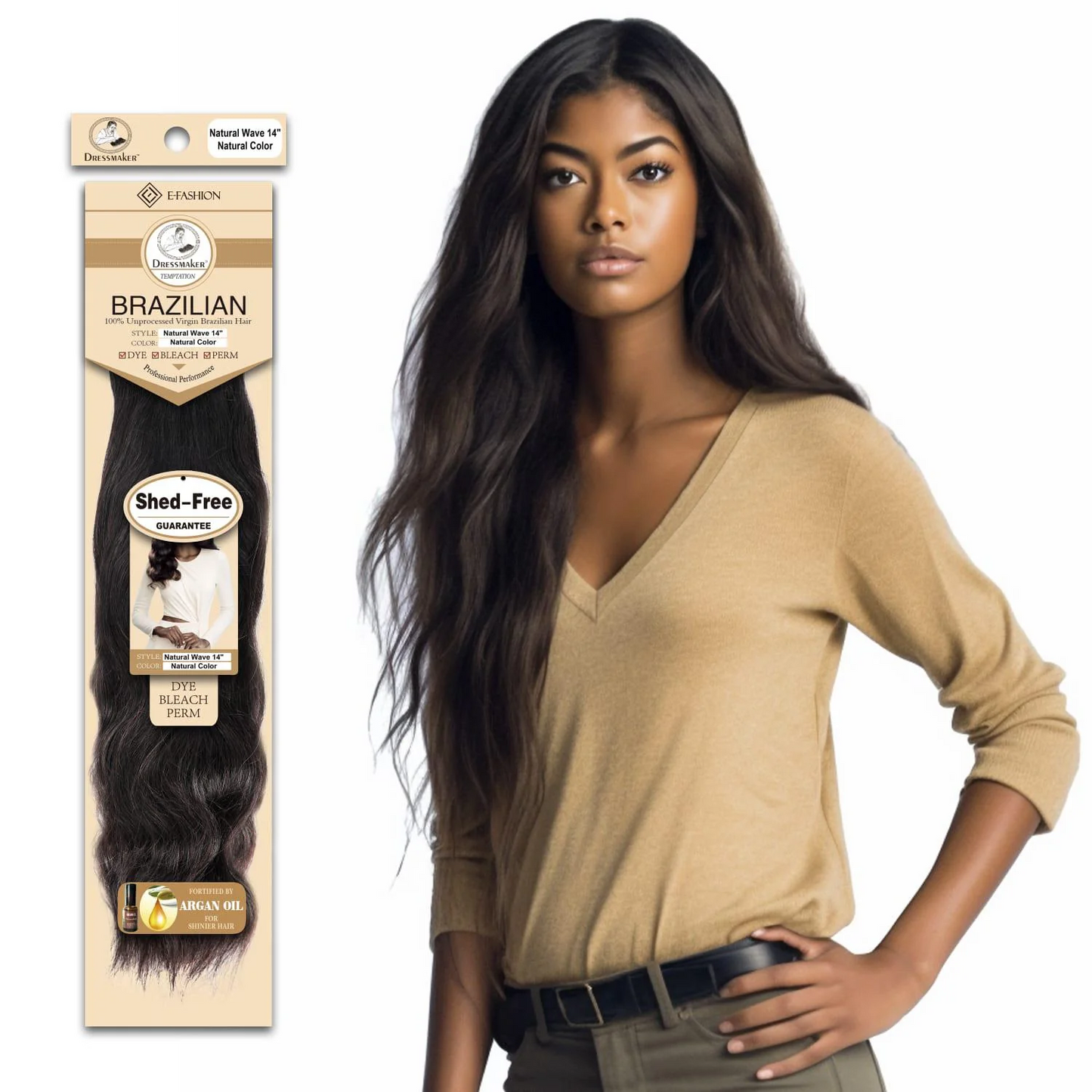 DM 100% Unprocessed Virgin Brazilian Hair Weave Natural Color