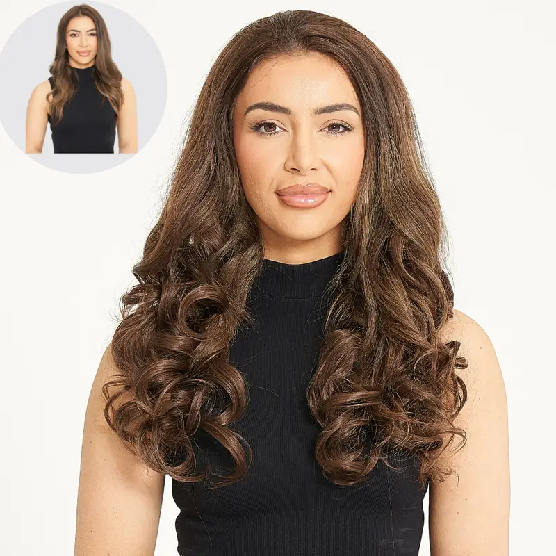 Premium Synthetic Fibre EVA Loose Curl Half Head Wig