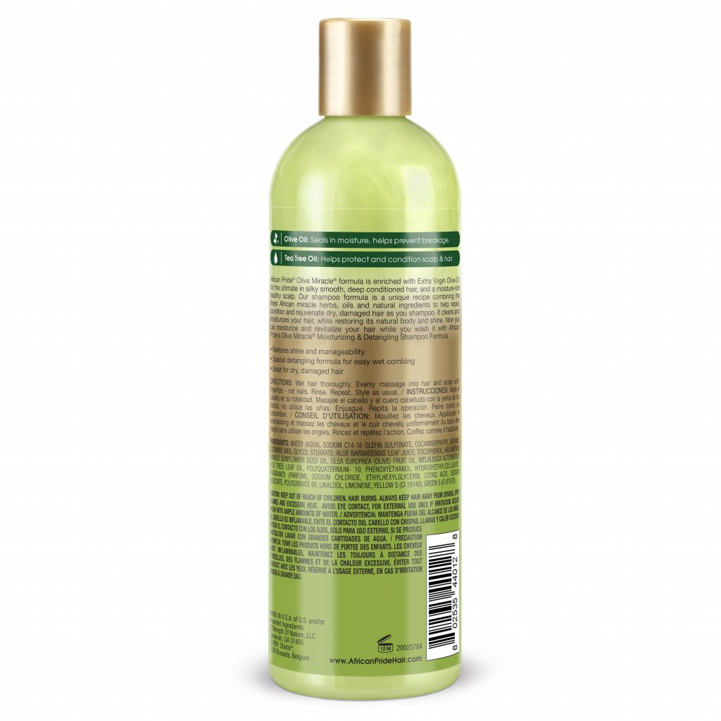 African Pride Olive Miracle 2 in 1 Shampoo 12 OZ