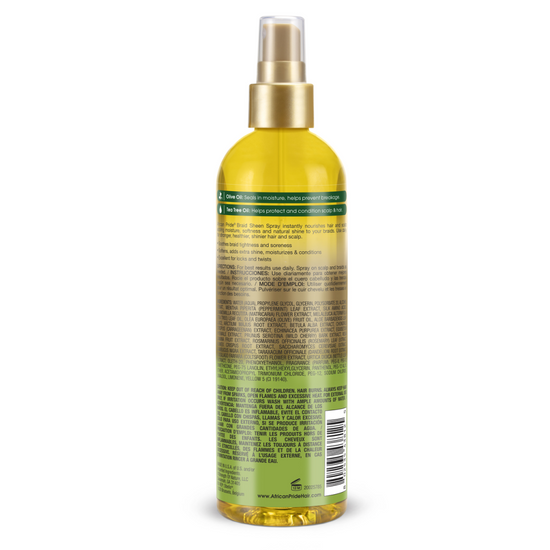 African Pride Olive Miracle Braid Sheen Spray Regular 12 OZ