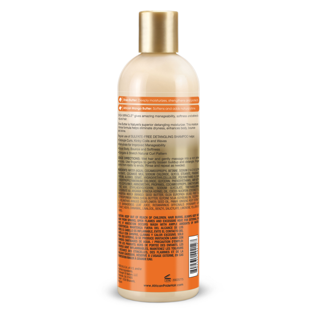 African Pride Shea Miracle Detangling Shampoo 12 OZ