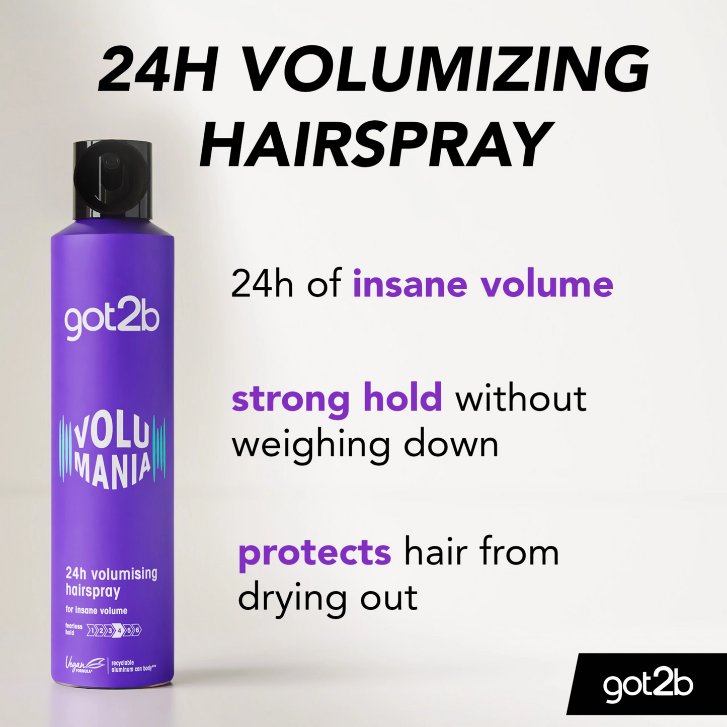 got2b Volume Hairspray Volumania, 300 ml
