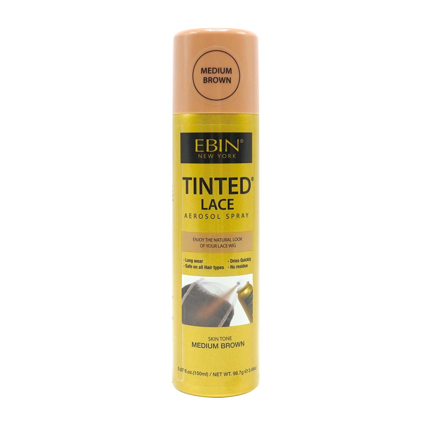 Tinted Lace Aerosol Spray Medium Brown, 5.07oz/150ml