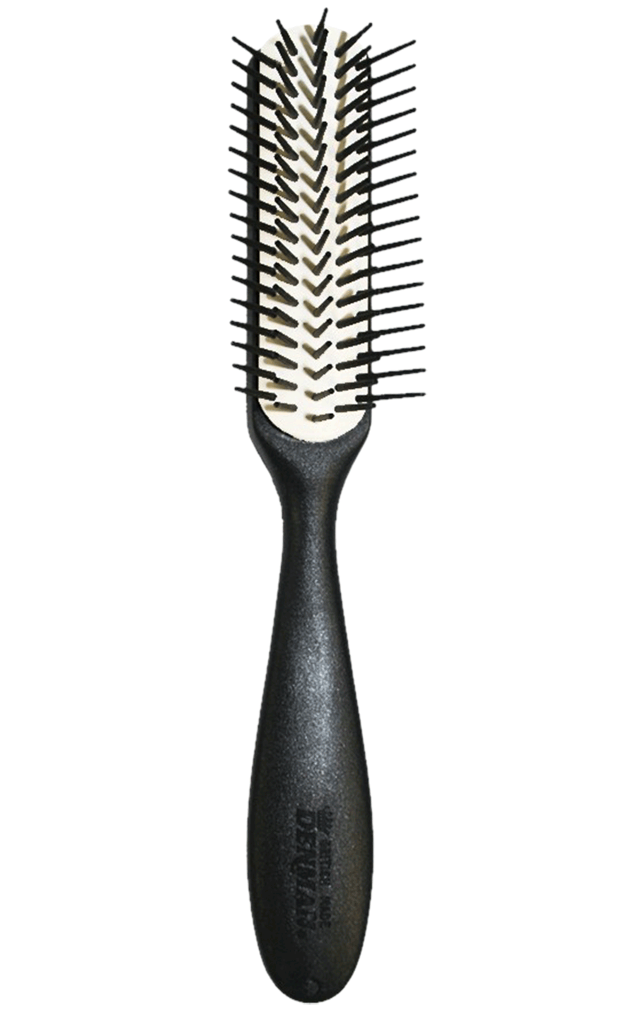 Denman D143 Black and White Long Handle 5 Row