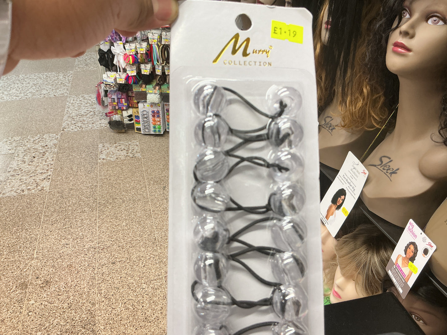 Hair bobble with pattern 10 pack