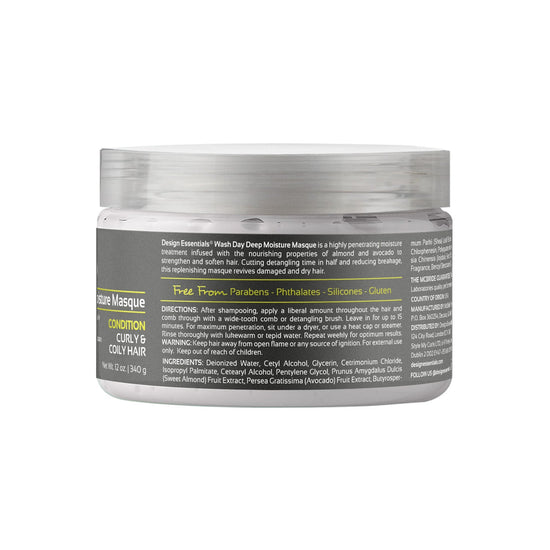 Design Essentials Almond & Avocado Wash Day Deep Moisture Masque, 12 oz