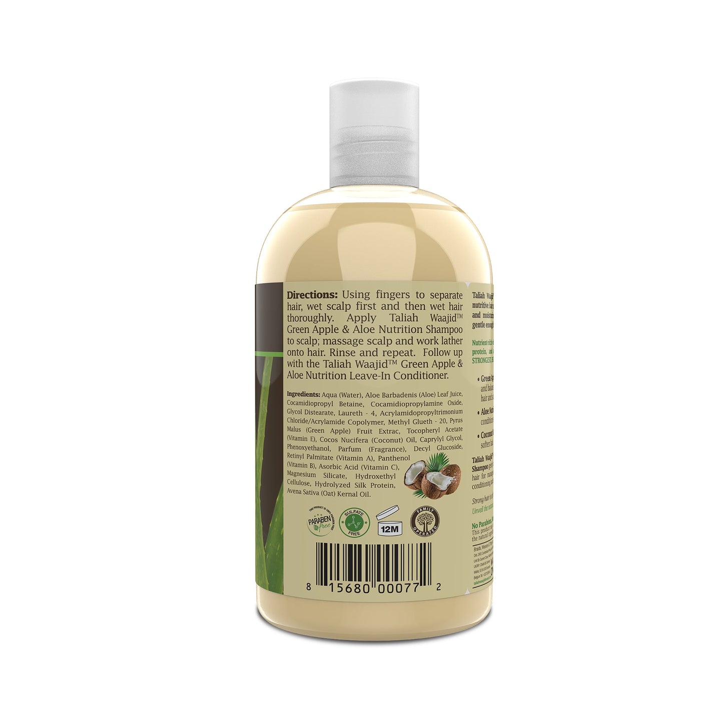 Taliah Waajid Green Apple And Aloe Nutrition Shampoo, 12oz