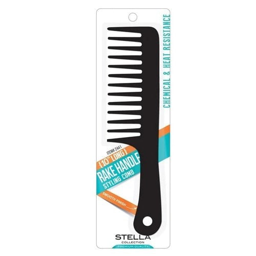 Stella Collection 10” Long Rake Handle Styling Comb No.2441