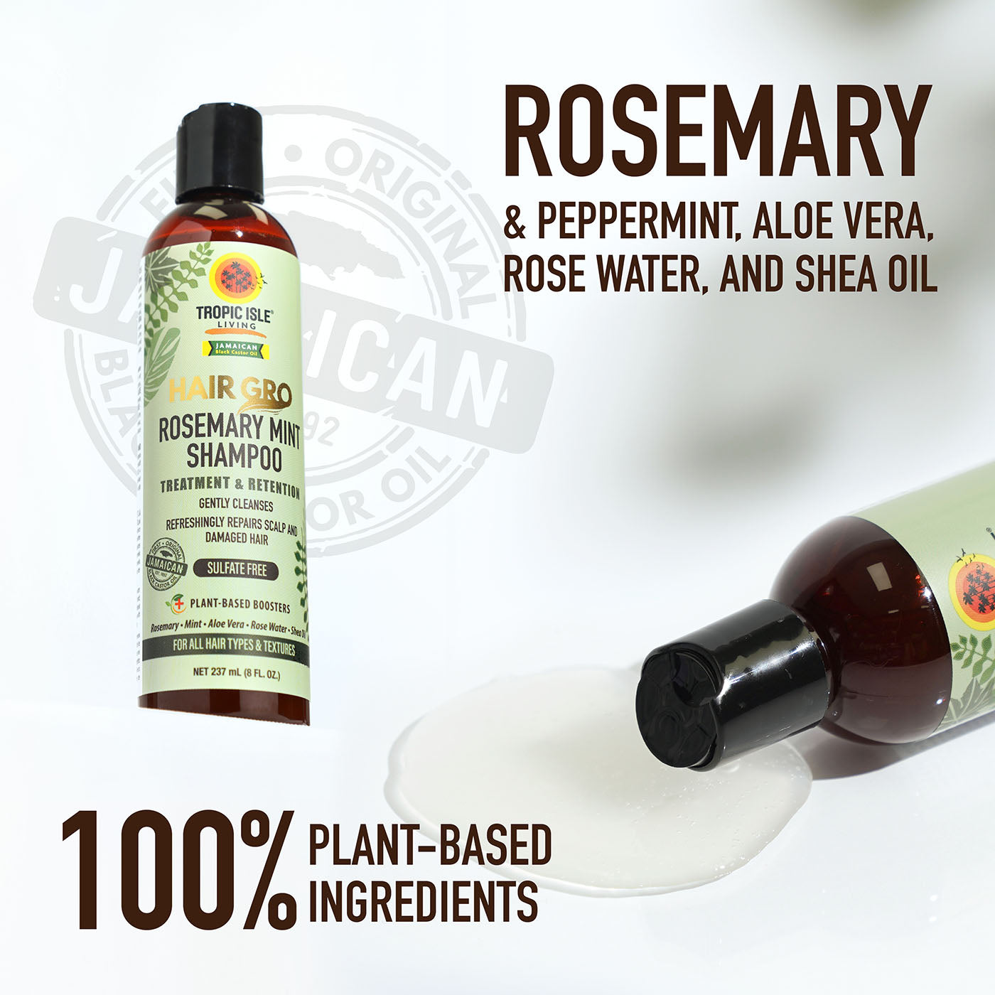 Tropic Isle Living Hair Gro Rosemary Mint Shampoo, 8oz