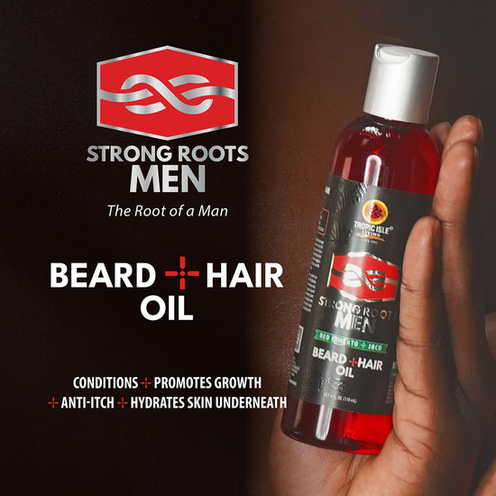 Strong Roots Men Beard + Hair Oil, 4oz
