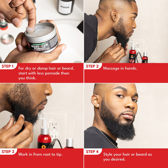 Strong Roots Men Beard + Hair Pomade, 4oz