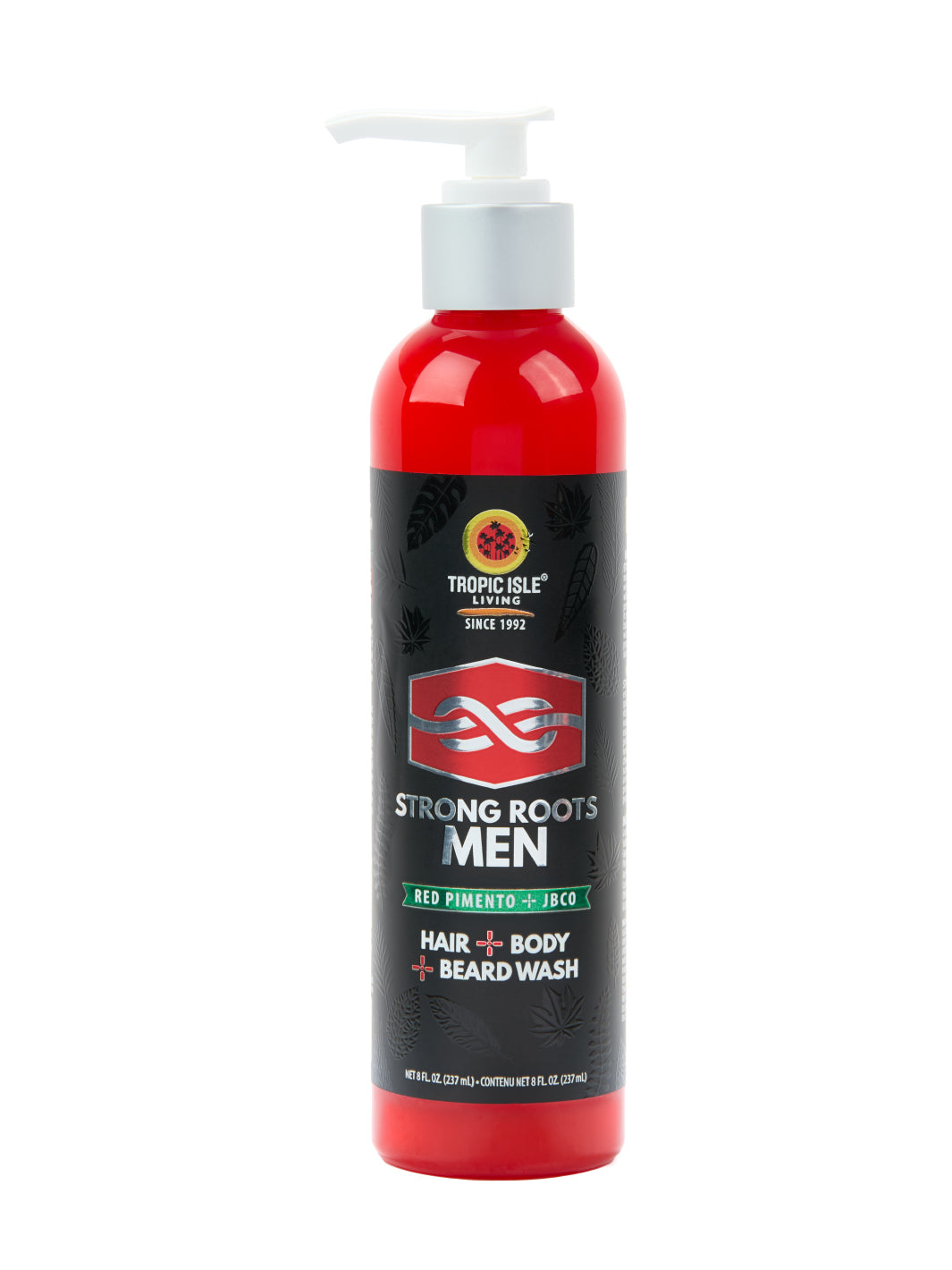 Strong Roots Men Beard + Hair + Body Wash, 8oz