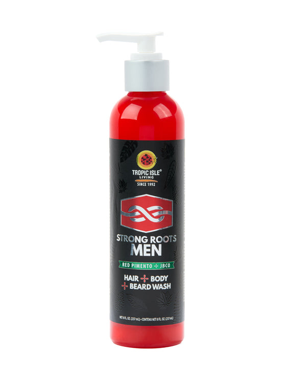 Strong Roots Men Beard + Hair + Body Wash, 8oz