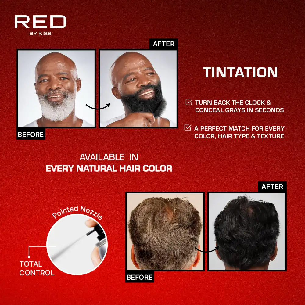 Red By Kiss Tintation Temporary Hair Color Root Touch Up Color Spray