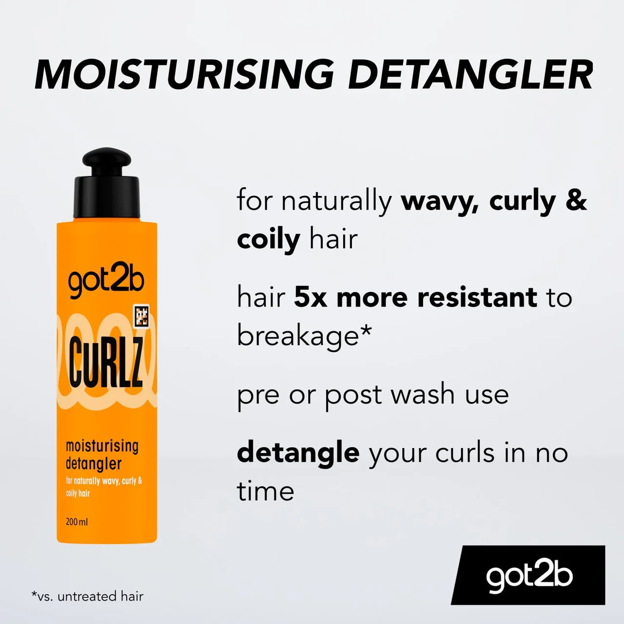 got2b Curlz Moisturising Detangler 200ml