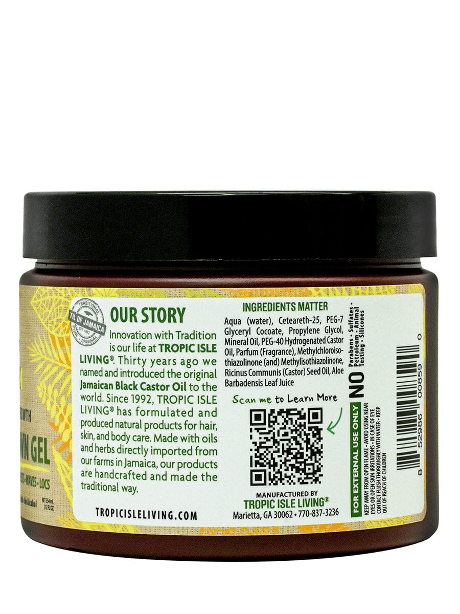 Tropic Isle Living Natural Hair Growth 5N1 Loc Down Gel, 12oz