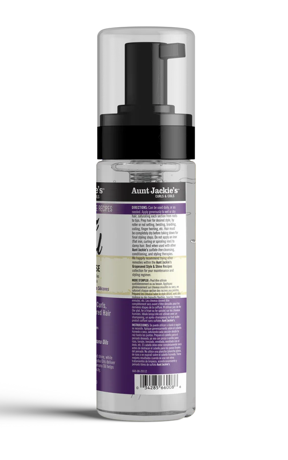 Aunt Jackie's Frizz Patrol Anti-Poof Twist & Curl Setting Mousse 8.5 FL OZ