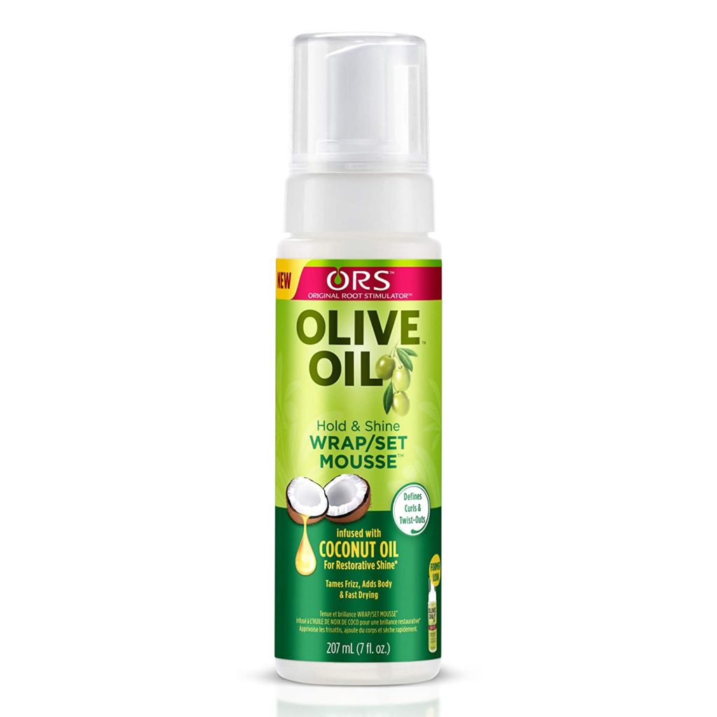 ORS OLIVE OIL HOLD & SHINE WRAP SET MOUSSE INFUSED WITH COCONUT OIL 7.0 OZ